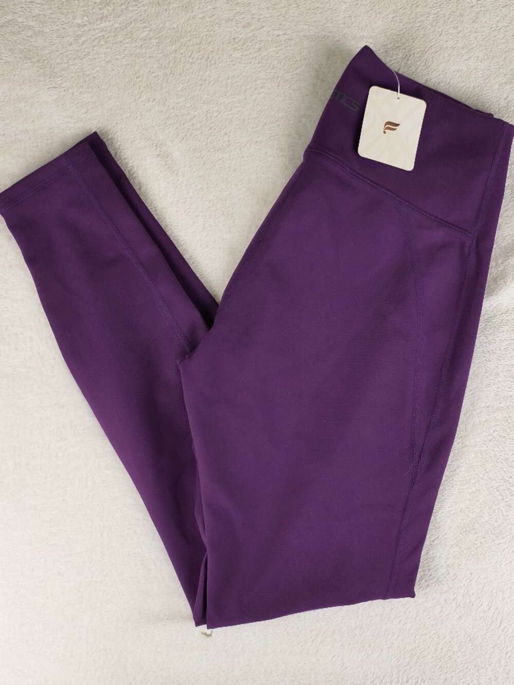 NWT Fabletics PowerHold Define Reflective High Waisted Leggings Purple New M